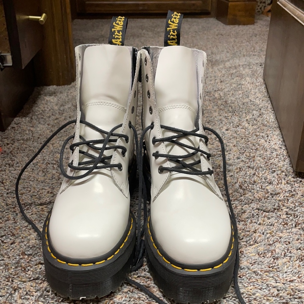 White Platform Doc Martens